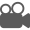 Pictogramme représentant une caméra vu de profil. Source : https://fr.freepik.com/icones-gratuites/symbole-film-camera-video_789762.htm